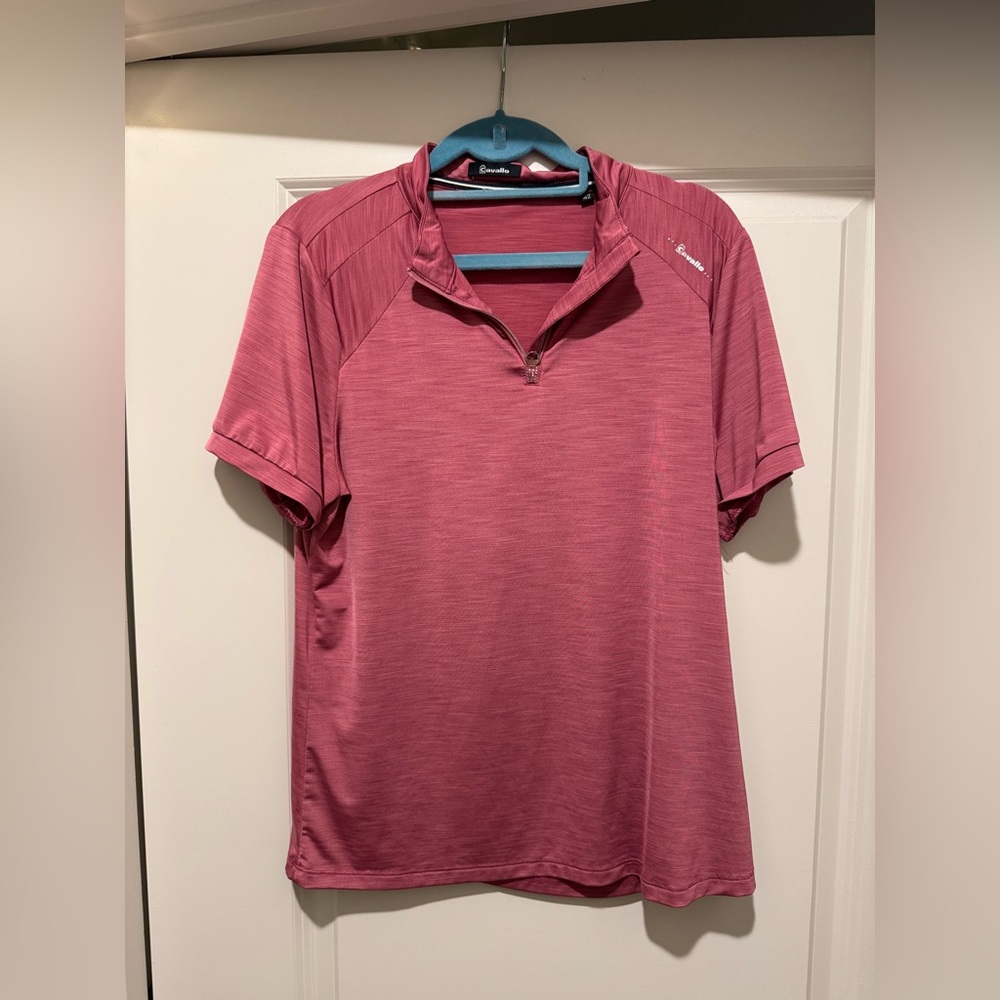 Cavallo Pink Short Sleeve Horseback riding Polo Shirt